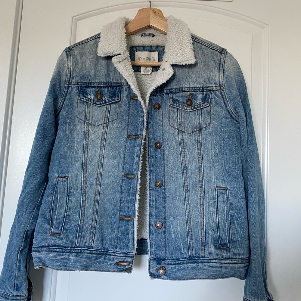Jean fur lined jacket